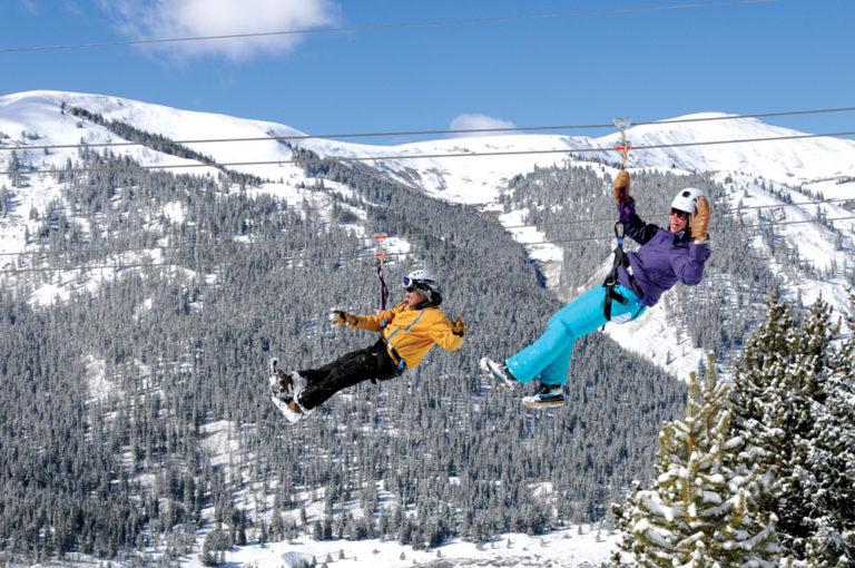Zip Line Tours in the Colorado Snow Top of the Rockies Zip Line Tours